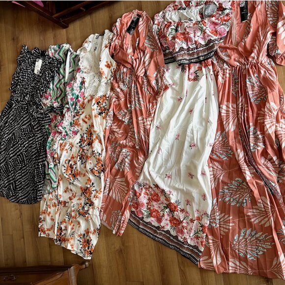 New Imperial Women’s Dress Bundle (x6 Pcs) Turkish Floral Boho Midi Dresses NWT - Picture 1 of 9